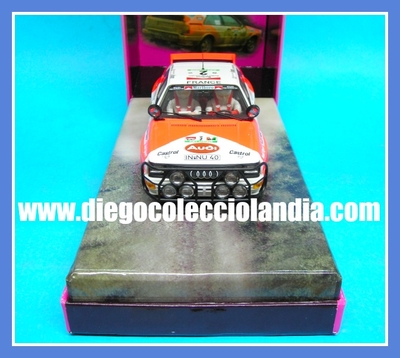 AUDI QUATTRO " RALLY COSTA DE MARFIL 1982 " MICHELE MOUTON. SERIE LADY RACERS #2 DE FLY CAR MODEL REF/ 99083 . TODOS LOS COCHES DE SLOT DE LA WEB, SON COMPATIBLES CON CIRCUITOS SCALEXTRIC, SUPERSLOT, NINCO Y CARRERA.