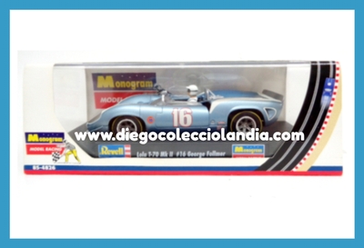 Lola T-70 MKII #16 " George Follmer " de REVELL - MONOGRAM. Ref/ 85-4826 . TODOS LOS COCHES DE SLOT DE LA WEB, SON COMPATIBLES CON CIRCUITOS SCALEXTRIC, SUPERSLOT, NINCO Y CARRERA...www.diegocolecciolandia.com . Slot Cars Shop Madrid Spain . Tienda Slot, Scalextric Madrid, España.

