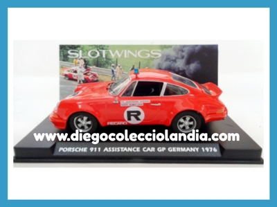 PORSCHE 911 " ASSISTANCE CAR GP GERMANY 1976 " DE SLOTWINGS REF / W036-01 .TODOS LOS COCHES DE SLOT DE LA WEB, SON COMPATIBLES CON CIRCUITOS SCALEXTRIC, SUPERSLOT, NINCO Y CARRERA........ www.diegocolecciolandia.com . Tienda Slot Scalextric Madrid España. Slot Cars Shop Madrid Spain.