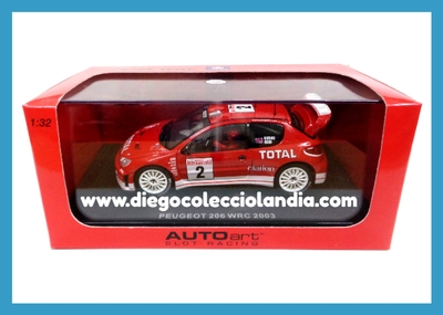 PEUGEOT 206 WRC 2003 #2 " RALLYE MONTE CARLO / BURNS "  DE AUTOart SLOT RACING REF / 13512 . COCHE CON LUCES . TODOS LOS COCHES DE LA WEB, SON COMPATIBLES CON CIRCUITOS SCALEXTRIC, SUPERSLOT, NINCO Y CARRERA... www.diegocolecciolandia.com . Tienda Slot Scalextric Madrid España . Slot Cars Shop Madrid Spain.
