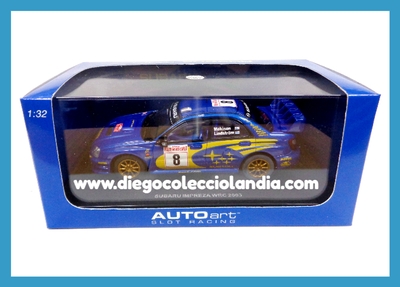 SUBARU IMPREZA WRC 2003 #8 " RALLYE MONTE CARLO / MÄKINEN "  DE AUTOart SLOT RACING REF / 13007 . COCHE CON LUCES . TODOS LOS COCHES DE LA WEB, SON COMPATIBLES CON CIRCUITOS SCALEXTRIC, SUPERSLOT, NINCO Y CARRERA... www.diegocolecciolandia.com . Tienda Slot Scalextric Madrid España . Slot Cars Shop Madrid Spain.