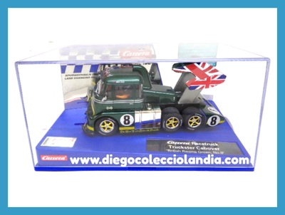 CARRERA RACETRUCK / TRUCKSTER CABOVER " BRITISH RACING GREEN #8 " DE CARRERA DIGITAL 1/32 REF / 31093 . www.diegocolecciolandia.com .Tienda Scalextric Madrid España . Tienda Slot Madrid España . Scalextric Store Spain . Scalextric Shop Madrid Spain .