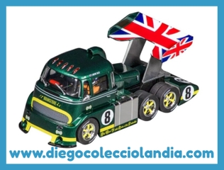 CARRERA RACETRUCK / TRUCKSTER CABOVER " BRITISH RACING GREEN #8 " DE CARRERA DIGITAL 1/32 REF / 31093 . WWW.DIEGOCOLECCIOLANDIA.COM .TIENDA SCALEXTRIC MADRID ESPAÑA . TIENDA SLOT MADRID ESPAÑA . SCALEXTRIC STORE SPAIN . SCALEXTRIC SHOP MADRID SPAIN .