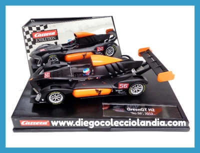 EVOLUTION GREEN GT H2 #56 2013 DE CARRERA EVOLUTION REF/ 27448 .  TODOS LOS COCHES DE LA WEB, SON COMPATIBLES CON CIRCUITOS SCALEXTRIC, SUPERSLOT, NINCO Y CARRERA.... www.diegocolecciolandia.com . Tienda Slot Scalextric Madrid España . Slot Cars Shop Spain .