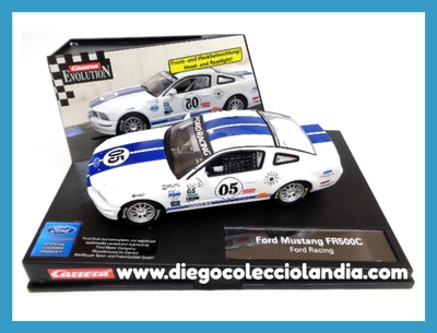 FORD MUSTANG FR500C #05 " FORD RACING " DE CARRERA EVOLUTION REF/ 27134 . TODOS LOS COCHES DE LA WEB, SON COMPATIBLES CON CIRCUITOS SCALEXTRIC, SUPERSLOT, NINCO Y CARRERA.... www.diegocolecciolandia.com . Tienda Slot Scalextric Madrid España. Slot Cars Shop Madrid Spain . Scalextric Store Madrid Spain .