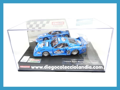 LANCIA BETA MONTECARLO TURBO " FRUIT OF THE LOOM #51 " DE CARRERA EVOLUTION REF/ 27790 . COCHE CON LUCES . TODOS LOS COCHES DE LA WEB, SON COMPATIBLES CON CIRCUITOS SCALEXTRIC, SUPERSLOT, NINCO Y CARRERA... www.diegocolecciolandia.com . Tienda Slot Scalextric Madrid España . Slot Cars Shop Madrid . Scalextric Store Spain . 