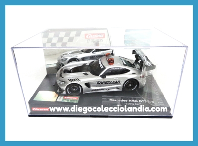 MERCEDES AMG GT3 EVO " SAFETY CAR " DE CARRERA EVOLUTION REF/ 27777. COCHE CON LUCES .TODOS LOS COCHES DE LA WEB, SON COMPATIBLES CON CIRCUITOS SCALEXTRIC, SUPERSLOT, NINCO Y CARRERA... www.diegocolecciolandia.com . Tienda Slot Scalextric Madrid España . Slot Cars Shop Madrid . Scalextric Store Spain .