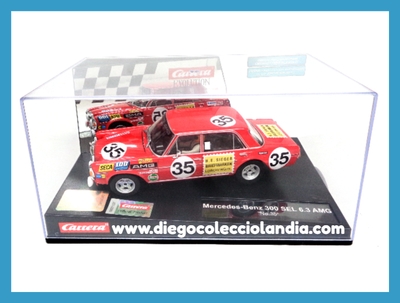 MERCEDES BENZ 300 SEL 6.3 AMG #35 DE CARRERA EVOLUTION REF/ 27712 . COCHE CON LUCES .TODOS LOS COCHES DE LA WEB, SON COMPATIBLES CON CIRCUITOS SCALEXTRIC, SUPERSLOT, NINCO Y CARRERA... www.diegocolecciolandia.com . Tienda Slot Scalextric Madrid España . Slot Cars Shop Madrid 