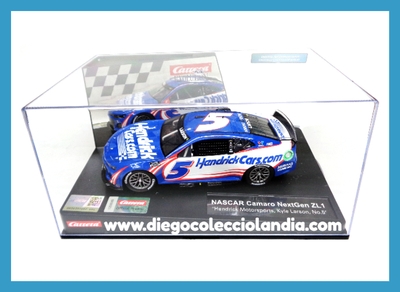 NASCAR CAMARO NEXTGEN ZL1 " HENDRICK MOTORSPORT #5 " DE CARRERA EVOLUTION REF/ 27765 . COCHE CON LUCES .TODOS LOS COCHES DE LA WEB, SON COMPATIBLES CON CIRCUITOS SCALEXTRIC, SUPERSLOT, NINCO Y CARRERA... www.diegocolecciolandia.com . Tienda Slot Scalextric Madrid España . Slot Cars Shop Madrid . Scalextric Store Spain .