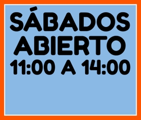 SÁBADOS ABIERTOS DE 11:00 A 14:00