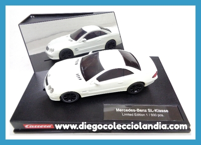 MERCEDES BENZ SL KLASSE " EDICIÓN ESPECIAL BLANCO MATE " DE CARRERA EVOLUTION REF/ 27163 . EDICIÓN LIMITADA Y NUMERADA.TODOS LOS COCHES DE LA WEB, SON COMPATIBLES CON CIRCUITOS SCALEXTRIC, SUPERSLOT, NINCO Y CARRERA.... www.diegocolecciolandia.com . Tienda Slot Scalextric Madrid España . Slot Cars Shop Madrid Spain .