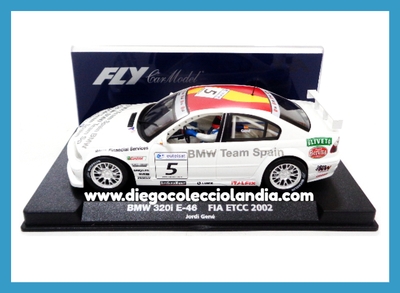 BMW 320i E46 " FIA ETCC 2002 / J. GENÉ " DE FLY CAR MODEL REF/ 88079 . TODOS LOS COCHES DE LA WEB, SON COMPATIBLES CON CIRCUITOS SCALEXTRIC, NINCO, SUPERSLOT Y CARRERA..... www.diegocolecciolandia.com . Tienda Scalextric Madrid España . Slot Cars Shop Madrid Spain . Fly Car Model Store Madrid .
