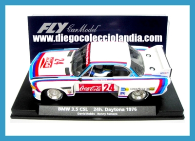 BMW 3.5 CSL " 24h. DAYTONA 1976 " DE FLY CAR MODEL REF/ 88110 . TODOS LOS COCHES DE LA WEB, SON COMPATIBLES CON CIRCUITOS SCALEXTRIC, SUPERSLOT, NINCO Y CARRERA.... www.diegocolecciolandia.com . Tienda Slot Scalextric Madrid España . Slot Cars Shop Spain . Scalextric Store Spain .
