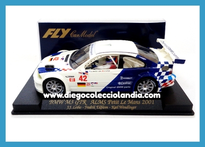 BMW M3 GTR #42 " PETIT LE MANS ALMS 2001 " DE FLY CAR MODEL REF / 88001 . TODOS LOS COCHES DE LA WEB, SON COMPATIBLES CON CIRCUITOS SCALEXTRIC, SUPERSLOT, NINCO Y CARRERA... www.diegocolecciolandia.com . Tienda Scalextric Slot Madrid España . Slot Cars Shop Madrid Spain . Fly Car Model Store .