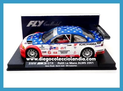 BMW M3 GTR #6 " PETIT LE MANS ALMS 2001 " DE FLY CAR MODEL REF / 88049 . TODOS LOS COCHES DE LA WEB, SON COMPATIBLES CON CIRCUITOS SCALEXTRIC, SUPERSLOT, NINCO Y CARRERA... www.diegocolecciolandia.com . Tienda Scalextric Slot Madrid España . Slot Cars Shop Madrid Spain . Fly Car Model Store .