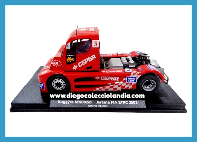 BUGGYRA MK002/B " JARAMA FIA ETRC 2003 / ANTONIO ALBACETE " DE FLY CAR MODEL / GB TRACK REF / 08030 / TRUCK 71 . TODOS LOS COCHES Y CAMIONES DE LA WEB, SON COMPATIBLES CON CIRCUITOS SCALEXTRIC, SUPERSLOT, NINCO Y CARRERA...  www.diegocolecciolandia.com . Tienda Scalextric Madrid. Tienda Slot España . Tienda Scalextric España . Tienda Slot Madrid .