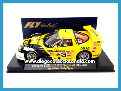 CORVETTE C5R " 1º GTS TEXAS ALMS 2000 " DE FLY CAR MODEL REF / A124 . TODOS LOS COCHES DE LA WEB, SON COMPATIBLES CON CIRCUITOS SCALEXTRIC, SUPERSLOT, NINCO Y CARRERA... www.diegocolecciolandia.com . Tienda Slot Scalextric Madrid España . Slot Cars Shop Madrid Spain . Scalextric Store Spain .