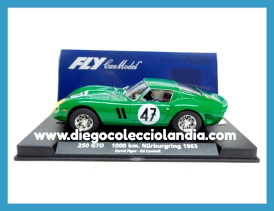 FERRARI 250 GTO #47 " 1000 KMS. NÜRBURGRING 1963 "  DE FLY CAR MODEL REF/ 88263 .TODOS LOS COCHES DE SLOT DE LA WEB SON, COMPATIBLES CON CIRCUITOS SCALEXTRIC, SUPERSLOT, NINCO Y CARRERA..........  www.diegocolecciolandia.com . Tienda scalextric Slot Madrid España. Slot Cars Shop Spain 
