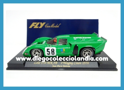 LOLA T70 MK 3B #58 " 1º MAGNY COURS 1970 " DE FLY CAR MODEL REF/ C91 . TODOS LOS COCHES DE LA WEB, SON COMPATIBLES CON CIRCUITOS SCALEXTRIC,SUPERSLOT,NINCO Y CARRERA..... www.diegocolecciolandia.com . Tienda Scalextric Madrid España . Slot Cars Shop Madrid Spain .

