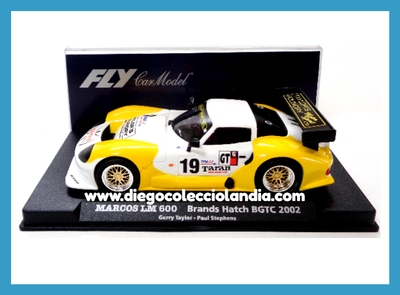 MARCOS LM 600 " BRANDS HATCH BGTC 2002 " DE FLY CAR MODEL  REF/ 88102 . TODOS LOS COCHES DE LA WEB, SON COMPATIBLES CON CIRCUITOS SCALEXTRIC, SUPERSLOT, NINCO Y CARRERA... www.diegocolecciolandia.com . Tienda Slot Scalextric Madrid España . Slot Cars Shop Madrid Spain . Scalextric Store Madrid .