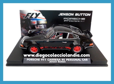 PORSCHE 911 CARRERA RS " PERSONAL CAR / JENSON BUTTON " DE FLY CAR MODEL REF / A2073 . REFERENCIA DE LA NUEVA FLY . TODOS LOS COCHES DE LA WEB, SON COMPATIBLES CON CIRCUITOS SCALEXTRIC, SUPERSLOT, NINCO Y CARRERA... www.diegocolecciolandia.com . Tienda Scalextric Madrid España . Scalextric Store Madrid Spain . Scalextric Shop Spain .