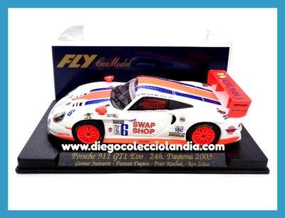 PORSCHE 911 GT1 EVO " 24H. DAYTONA 2003 " DE FLY CAR MODEL REF/ 88031 .TODOS LOS COCHES DE LA WEB, SON COMPATIBLES CON CIRCUITOS SCALEXTRIC, SUPERSLOT, NINCO Y CARRERA....  www.diegocolecciolandia.com . Tienda Scalextric Slot Madrid España . Slot Cars Shop Madrid Spain . Scalextric Store .
