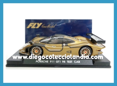 PORSCHE 911 GT1 98 " TEST CAR " DE FLY CAR MODEL REF / A73 . TODOS LOS COCHES DE LA WEB, SON COMPATIBLES CON CIRCUITOS SCALEXTRIC, NINCO, SUPERSLOT Y CARRERA....  www.diegocolecciolandia.com . Slot Cars Shop Madrid Spain . Tienda Slot Scalextric Madrid España . Scalextric Store .