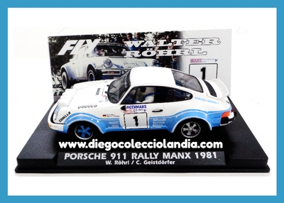 PORSCHE 911 " RALLY MANX 1981 / WALTER RÖHRL " DE FLY CAR MODEL REF / A2063 . REFERENCIA DE LA NUEVA FLY . TODOS LOS COCHES DE LA WEB, SON COMPATIBLES CON CIRCUITOS SCALEXTRIC, SUPERSLOT, NINCO Y CARRERA... www.diegocolecciolandia.com . Tienda Scalextric Madrid España . Slot Cars Shop Madrid Spain . Fly Car Model Store . Scalextric Store Madrid .