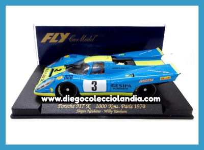 PORSCHE 917 K " 1000 KMS PARIS 1970 " DE FLY CAR MODEL REF / C83 . TODOS LOS COCHES DE LA WEB, SON COMPATIBLES CON CIRCUITOS SCALEXTRIC, SUPERSLOT, NINCO Y CARRERA... www.diegocolecciolandia.com . Tienda Scalextric Madrid España . Slot Cars Shop Madrid Spain . Fly Car Model Store .