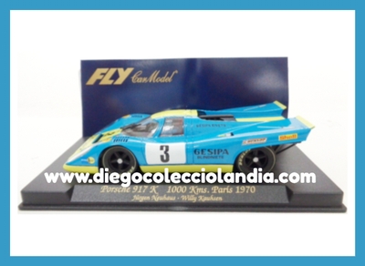 PORSCHE 917 K #3 " 1000 KMS. PARIS 1970 " DE FLY CAR MODEL REF/ C3 .TODOS LOS COCHES DE SLOT DE LA WEB, SON COMPATIBLES CON CIRCUITOS SCALEXTRIC, SUPERSLOT, NINCO Y CARRERA..........  www.diegocolecciolandia.com . Tienda scalextric Slot Madrid España. Slot Cars Shop Madrid Spain
