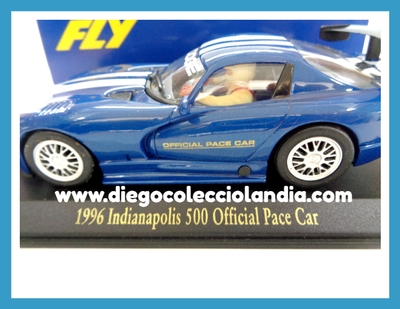 VIPER " 1996 INDIANAPOLIS 500 OFFICIAL PACE CAR " DE FLY CAR MODEL REF / E2 . UNA DE LAS PIEZAS MAS DIFÍCILES DE FLY CAR MODEL .TODOS LOS COCHES DE LA WEB, SON COMPATIBLES CON CIRCUITOS SCALEXTRIC, SUPERSLOT, NINCO Y CARRERA... www.diegocolecciolandia.com . Tienda Slot Scalextric Madrid España . Slot Cars Shop Madrid Spain .
