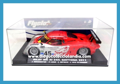 RILEY MK XI " 24h. DAYTONA 2011 " DE FLYSLOT  REF/ 700104 . TODOS LOS COCHES DE LA WEB, SON COMPATIBLES CON CIRCUITOS SCALEXTRIC, SUPERSLOT, NINCO Y CARRERA.....  www.diegocolecciolandia.com . Tienda Scalextric Madrid España . Slot Cars Shop Madrid Spain .