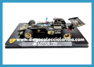 LOTUS 72D JOHN PLAYER SPECIAL " EMERSON FITTIPALDI WORLD CHAMPION 1972 " DE MG VANQUISH REF/ GP1 . TODOS LOS COCHES DE LA WEB, SON COMPATIBLES CON CIRCUITOS SCALEXTRIC, SUPERSLOT, NINCO Y CARRERA....  www.diegocolecciolandia.com . Tienda Slot Scalextric Madrid España . Slot Cars Shop Madrid Spain 
