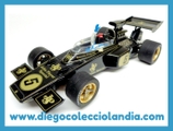LOTUS 72D JOHN PLAYER SPECIAL " EMERSON FITTIPALDI WORLD CHAMPION 1972 " DE MG VANQUISH REF/ GP1 . TODOS LOS COCHES DE LA WEB, SON COMPATIBLES CON CIRCUITOS SCALEXTRIC, SUPERSLOT, NINCO Y CARRERA....  WWW.DIEGOCOLECCIOLANDIA.COM . TIENDA SLOT SCALEXTRIC MADRID ESPAÑA . SLOT CARS SHOP MADRID SPAIN 
