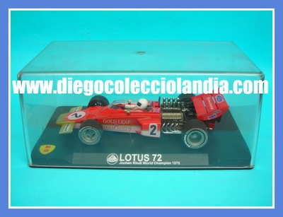  Lotus 72 Gold Leaf #2 " Jochen Rindt World Champion 1970 " de MG VANQUISH REF/ GP04 . 
TODOS LOS COCHES DE SLOT DE LA WEB, SON COMPATIBLES CON CIRCUITOS SCALEXTRIC, SUPERSLOT, NINCO Y CARRERA........................... www.diegocolecciolandia.com . Slot Cars Shop Madrid, Spain. Tienda Slot, Scalextric Madrid, España.