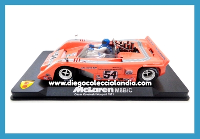 McLAREN M8B/C #54 " Oscar Kovaleski Mosport 1971 Can-Am " DE MG VANQUISH REF/ CA51 . TODOS LOS COCHES DE SLOT DE LA WEB, SON COMPATIBLES CON CIRCUITOS SCALEXTRIC, SUPERSLOT, NINCO Y CARRERA........................... www.diegocolecciolandia.com . Slot Cars Shop Madrid, Spain. Tienda Slot, Scalextric Madrid, España.