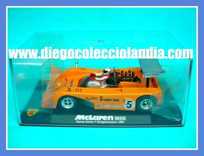 McLaren M8D #5 " Denny Hulme Champion Can Am 1970 " de MG VANQUISH REF/ CA23 . 
TODOS LOS COCHES DE SLOT DE LA WEB, SON COMPATIBLES CON CIRCUITOS SCALEXTRIC, SUPERSLOT, NINCO Y CARRERA........................... www.diegocolecciolandia.com . Slot Cars Shop Madrid, Spain. Tienda Slot, Scalextric Madrid, España.