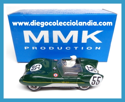 LOTUS #55 " LE MANS 1959 " DE MMK REF / MMK 37 . COCHE DE RESINA . TODOS LOS COCHES DE LA WEB SON, COMPATIBLES CON CIRCUITOS SCALEXTRIC, SUPERSLOT, NINCO Y CARRERA.....  www.diegocolecciolandia.com . Tienda scalextric Slot Madrid España . Slot Cars Shop Madrid Spain  
