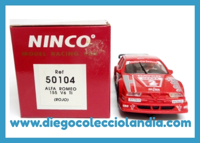 ALFA ROMEO 155 V6 Ti #2 DE NINCO REF/ 50104-2 . COMERCIALIZADO EN 1994 . USADO, EN PERFECTO ESTADO, IMPECABLE Y EN SU CAJA ORIGINAL . DESGASTE NORMAL DE NEUMÁTICOS Y ESCOBILLAS .TODOS LOS COCHES DE LA WEB, SON COMPATIBLES CON CIRCUITOS SCALEXTRIC, SUPERSLOT, NINCO Y CARRERA...  www.diegocolecciolandia.com . Tienda Scalextric Slot Madrid España . Slot Cars Shop Madrid Spain .