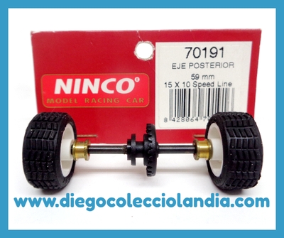 EJE POSTERIOR 59 mm 15 x 10 SPEED LINE DE NINCO REF / 70191 . www.diegocolecciolandia.com . Tienda Scalextric Ninco Madrid España . Accesorios, Recambios y Repuestos Ninco . Scalextric Ninco Store Madrid Spain . Scalextric Ninco Shop Spain .