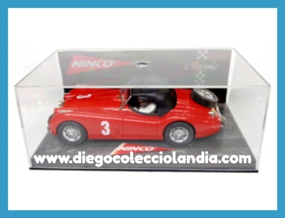 JAGUAR XK 120 " ROOF " DE NINCO REF / 50216 . TODOS LOS COCHES DE LA WEB, SON COMPATIBLES CON CIRCUITOS SCALEXTRIC, SUPERSLOT, NINCO Y CARRERA... www.diegocolecciolandia.com . Tienda Slot Scalextric Madrid España . Slot Cars Shop Madrid Spain .