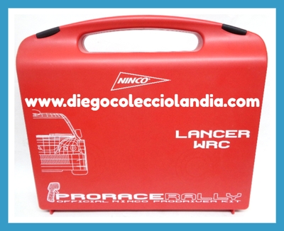 KIT PRORACE RALLY " LANCER WRC " DE NINCO REF/ 50407 . TODOS LOS COCHES DE LA WEB, SON COMPATIBLES CON CIRCUITOS SCALEXTRIC, NINCO, SUPERSLOT Y CARRERA...  www.diegocolecciolandia.com  . Tienda Slot Scalextric Madrid España . Slot Cars Shop Madrid Spain . Ninco Store . Scalextric Store Madrid Spain .