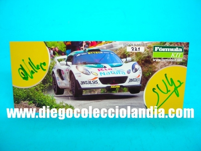 Lotus Exige GT3 " Edición Especial Vallejo Racing " de Ninco Ref/ 50540. Edición Limitada Numerada y firmada por los pilotos . TODOS LOS COCHES DE SLOT DE LA WEB, SON COMPATIBLES CON CIRCUITOS SCALEXTRIC, SUPERSLOT, NINCO Y CARRERA.....  www.diegocolecciolandia.com . Tienda Slot Scalextric Madrid España. Slot Cars Shop Madrid Spain.
