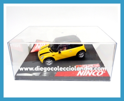 MINI COOPER " YELLOW " DE NINCO REF / 50277 . TODOS LOS COCHES DE SLOT DE LA WEB, SON COMPATIBLES CON CIRCUITOS SCALEXTRIC, SUPERSLOT, NINCO Y CARRERA............ www.diegocolecciolandia.com . Tienda Slot Scalextric Madrid España. Slot Cars Shop Spain.