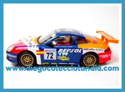 PORSCHE 911 GT3-R " REPSOL " " 24H. LE MANS 2000 " DE NINCO REF/ 50240-US . COCHE USADO EN PERFECTO ESTADO . IMPECABLE . SIN CAJA .TODOS LOS COCHES DE LA WEB, SON COMPATIBLES CON CIRCUITOS SCALEXTRIC, SUPERSLOT, NINCO Y CARRERA...  www.diegocolecciolandia.com  . Slot Cars Shop Madrid Spain . Tienda Slot Scalextric Madrid España .