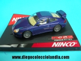 PORSCHE GT3 "ROAD CAR BLUE" DE NINCO REF/ 50234 . TODOS LOS COCHES DE SLOT DE LA WEB, SON COMPATIBLES CON CIRCUITOS SCALEXTRIC, NINCO, SUPERSLOT Y CARRERA.