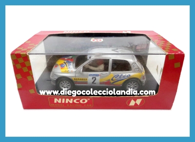 RENAULT CLIO " CAMPEÓN RALLYES " DE NINCO REF/ 50119 . TODOS LOS COCHES DE LA WEB, SON COMPATIBLES CON CIRCUITOS SCALEXTRIC, NINCO, SUPERSLOT Y CARRERA...  www.diegocolecciolandia.com  . Tienda Slot Scalextric Madrid España . Slot Cars Shop Madrid Spain . Ninco Store . Scalextric Store Madrid Spain .