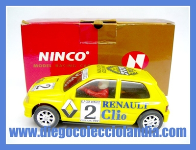 RENAULT CLIO " EDICIÓN ESPECIAL NSCC 1994 " DE NINCO .TODOS LOS COCHES DE SLOT DE LA WEB, SON COMPATIBLES CON CIRCUITOS SCALEXTRIC, SUPERSLOT, NINCO Y CARRERA......  www.diegocolecciolandia.com . Slot Cars Shop Spain. Tienda Slot, Scalextric Madrid, España.