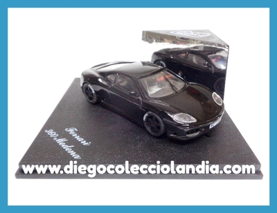 FERRARI 360 MODENA " NEGRO / LLANTAS NEGRAS " DE PROSLOT REF / PS 1056 . TODOS LOS COCHES DE LA WEB, SON COMPATIBLES CON CIRCUITOS SCALEXTRIC, SUPERSLOT, NINCO Y CARRERA.... www.diegocolecciolandia.com . Tienda Scalextric Slot Madrid España . Slot Cars Shop Madrid Spain . Scalextric Store Madrid Spain .