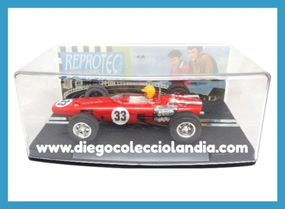 BRM " ROJO " DE REPROTEC REF/ 5037 RO . TODOS LOS COCHES DE LA WEB, SON COMPATIBLES CON CIRCUITOS SCALEXTRIC, SUPERSLOT, NINCO Y CARRERA..... www.diegocolecciolandia.com . Tienda Slot Scalextric Madrid España . Slot Cars Shop Madrid Spain .